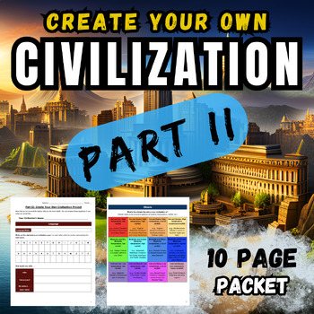 Preview of Create Your Own Civilization Activity Part II PLUS SPANISH VERSION