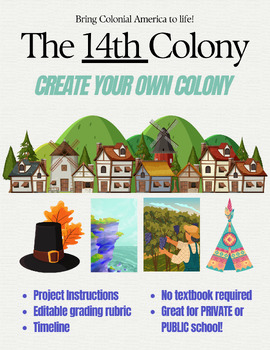 Preview of Create Your Own Colony: Colonial America Project