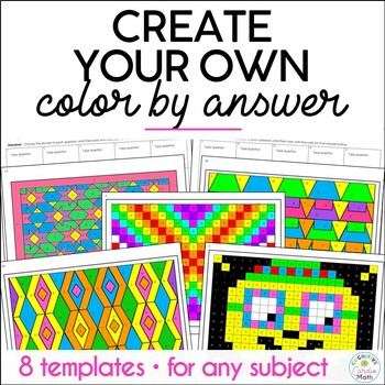 Preview of Create Your Own Color by Number Templates | Create Your Own Color by Answer