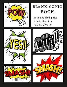 Preview of Create Your Own Comic Book With 25 Unique Printable Blank Templates Pages Vol 3