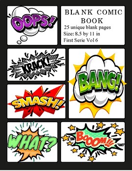 Preview of Create Your Own Comic Book With 25 Unique Printable Blank Templates Pages Vol 6