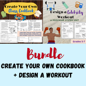 Preview of Create Your Own Cookbook + Design a Workout (BUNDLE)