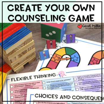 Preview of Create Your Own Counseling Game | Social Emotional Learning | Lunch Bunch