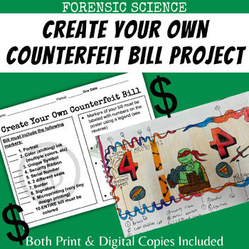 Preview of Create Your Own Counterfeit Bill Forensic Science Project Activity