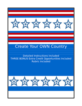 Preview of The Country of YOU: A Create Your OWN Country Assignment!