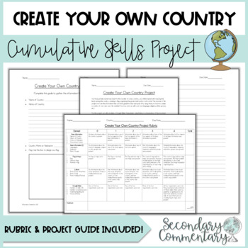 Preview of Create Your Own Country| Country Research Project | Google Slides Presentation