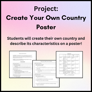 Preview of Create Your Own Country Poster Project