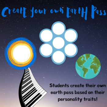 Preview of Create Your Own Earth Pass (Personality Badge; Personality Traits, Soul Badge)