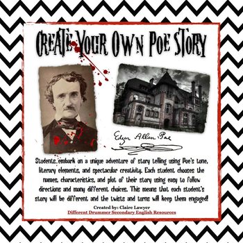 Palabra Adversario seriamente Edgar Allan Poe: Create Your Own Poe Inspired Short Story! | TPT