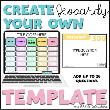 Preview of Create Your Own Editable Jeopardy Template 