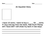 Create Your Own Equation Story Editable (Word Problem) Com