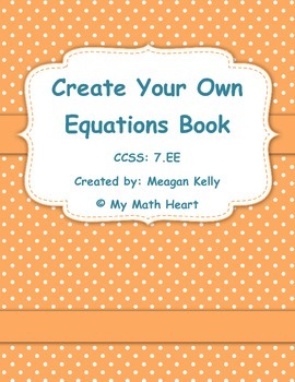 Preview of Create Your Own Equations Book Project