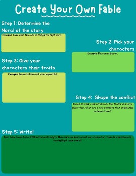Preview of Create Your Own Fable Worksheet