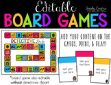 Create Your Own Game Board *Editable Detectives Themed*