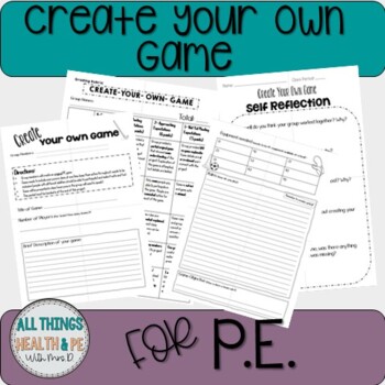Preview of Create Your Own Game for PE