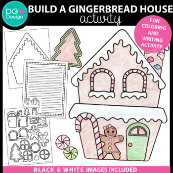 Preview of Build Your Own Gingerbread House | Coloring Craft | Christmas Activities