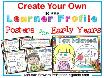 Preview of Create Your Own IB PYP Learner Profile Posters for Early Years