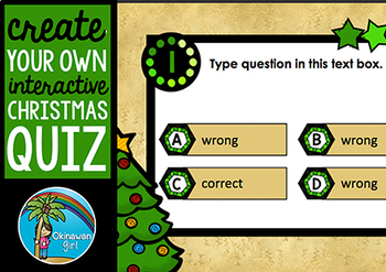 Preview of Create Your Own Interactive Christmas Quiz in Powerpoint