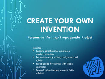 Preview of Create Your Own Invention - Persuasive/Propaganda Project