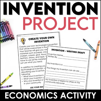 Preview of Create Your Own Invention - Project Based Learning Writing Activity