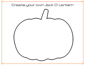 Create Your Own Jack O' Lantern printable by The Evergreen Cafe | TPT