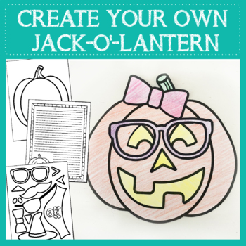 Preview of Build a Jack o Lantern Coloring Craft | Halloween creative writing craft