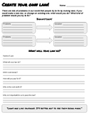 Create Your Own Law Worksheet