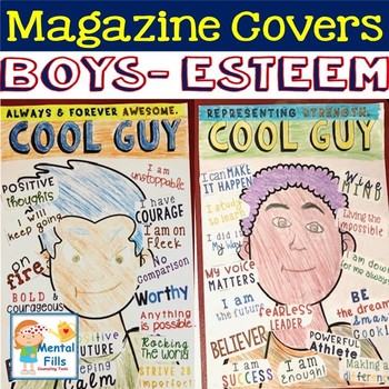 Preview of Create Your Own Magazine Cover Collage Craft for Boy's Self Esteem