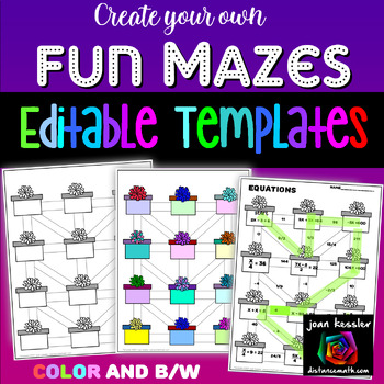 Preview of Editable Maze Template