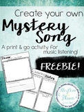 FREE Create Your Own Mystery Song