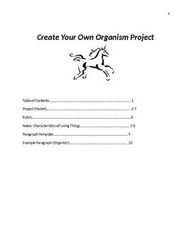 create your own organism assignment