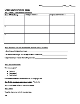 rubric for photo essay