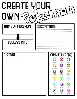 Preview of Create Your Own Pokemon