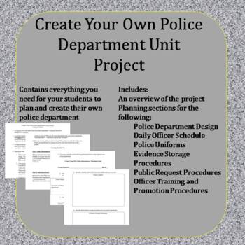 Preview of Create Your Own Police Department Group Unit Project