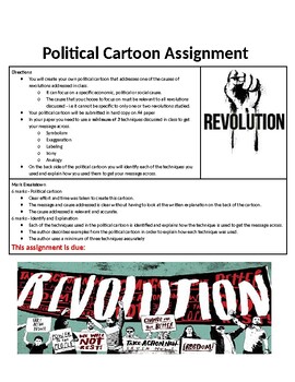 political cartoon assignment high school
