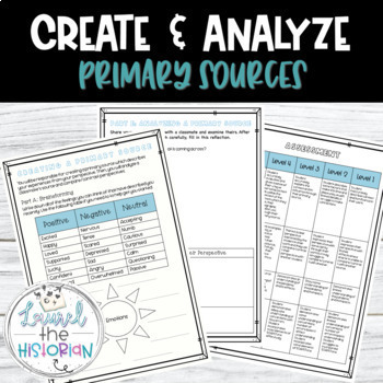 Preview of Create Your Own Primary Source + Analysis *Back to School*