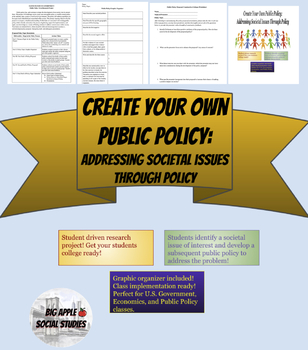 Preview of Create Your Own Public Policy: Addressing Societal Issues Through Policy