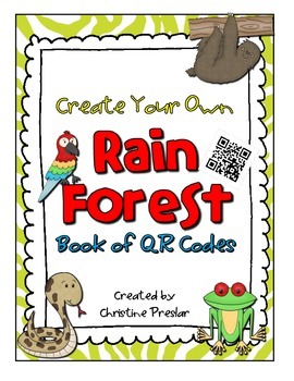 Preview of Create Your Own QR Code Book - {The Rain Forest}