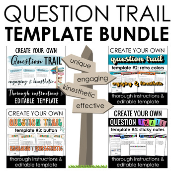 Preview of Create Your Own Question Trail Activity Template Growing BUNDLE