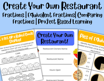 Preview of Create Your Own Restaurant | Fractions Project