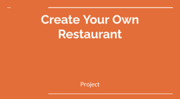 Preview of Create Your Own Restaurant Project