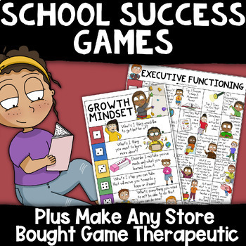 Preview of SCHOOL SUCCESS Counseling Game: Growth Mindset, Attendance, Self-Regulation