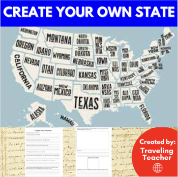 Preview of Create Your Own State: Printable Government Activities, U.S. History