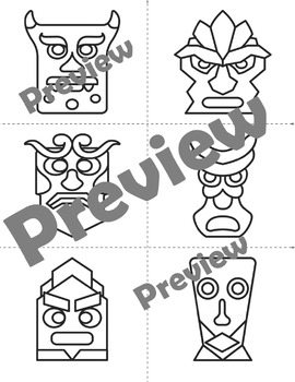 Create Your Own Totem Pole Craft : Native American Totem Pole Clip Art Set