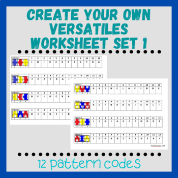 Preview of Create Your Own VersaTiles Worksheet with Patterns and Pattern Codes Set 1
