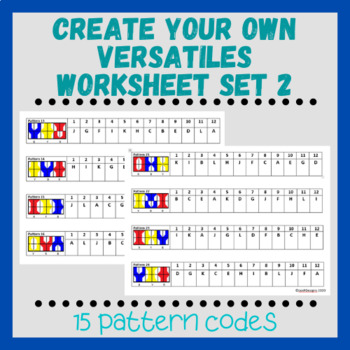 Preview of Create Your Own VersaTiles Worksheet with Patterns and Pattern Codes - Set 2