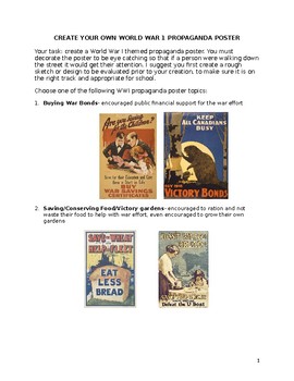 Create Your Own Wwi Propaganda Poster By The History Geek Shoppe