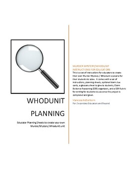 Preview of Create Your Own Whodunit Mystery Unit! (Teaching CER and Line of Reasoning)