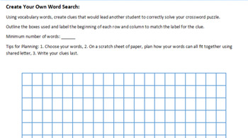 Preview of Create Your Own Word Search