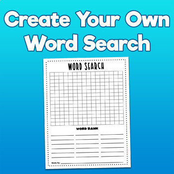 make your own word search free and printable